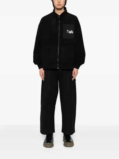 Izzue Logo-patch Jacket In Black