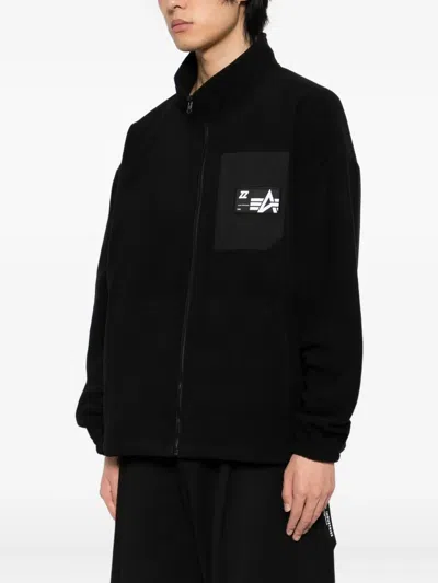 Izzue Logo-patch Jacket In Black