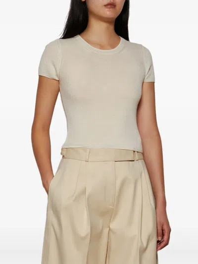 Éterne Cashmere Short-sleeve T-shirt In Neutral
