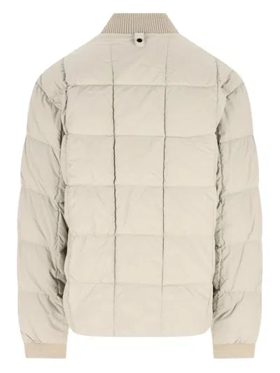 Massimo Osti Studio Quilted Bomber Jacket In Neutral
