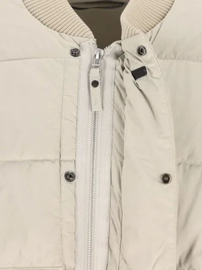 Massimo Osti Studio Quilted Bomber Jacket In Neutral
