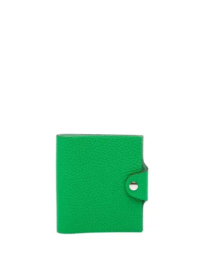 Pre-owned Hermes 1997-2014 Togo Ulysse Notebook Cover Tpm In Green