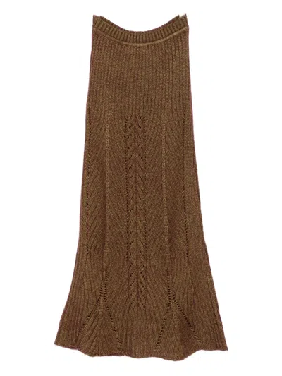 Vivienne Westwood Brown Mary Maxi Skirt In Brown