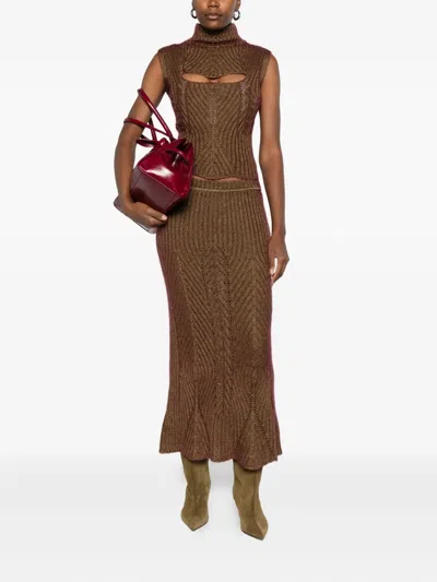 Vivienne Westwood Brown Mary Maxi Skirt In Brown