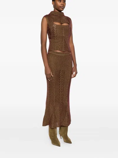 Vivienne Westwood Brown Mary Maxi Skirt In Brown