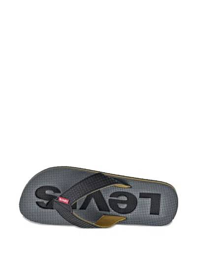 Levi's Kyle Sport Logo-embossed Flip Flops In Black