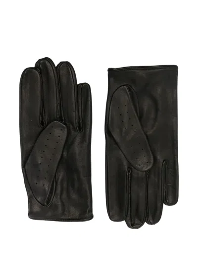 穿孔铆钉皮质手套