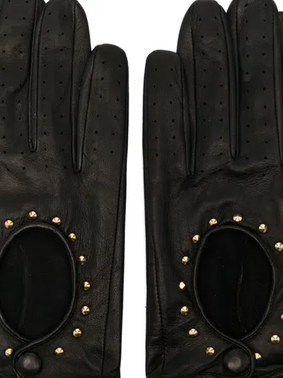 穿孔铆钉皮质手套