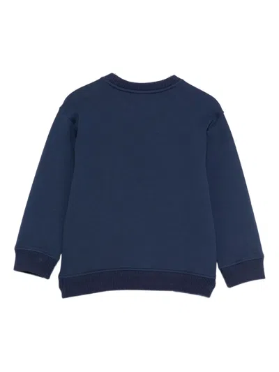 Emporio Armani Seascape-print Sweatshirt In Blue