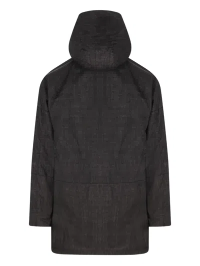 Massimo Osti Studio Hooded Patch-pocket Jacket In Black