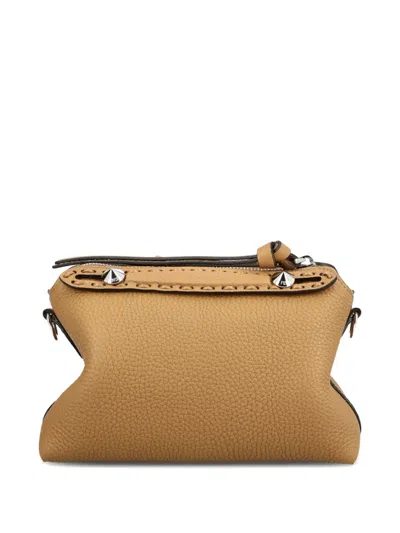 Fendi By The Way Soft Mini Selleria Shoulder Bag In Neutral