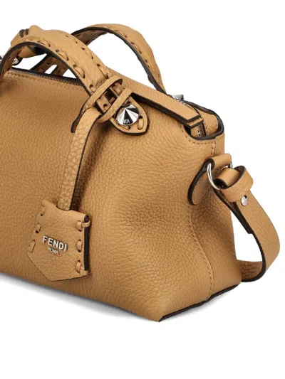 Fendi By The Way Soft Mini Selleria Shoulder Bag In Neutral