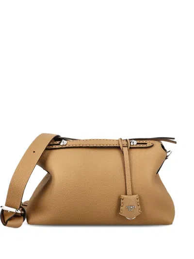 Fendi Large By The Way Selleria Hand-stitched Tote Bag In Brown