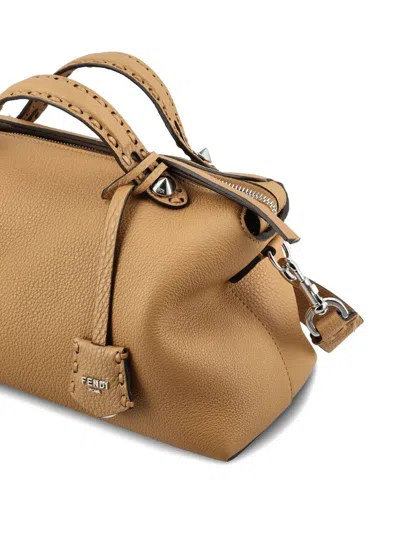 Fendi Large By The Way Selleria Hand-stitched Tote Bag In Brown