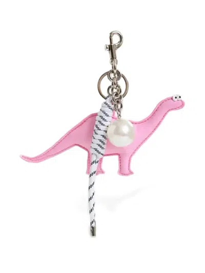 Essentiel Antwerp Ilyas Dinosaur-pearl Keyring In Pink
