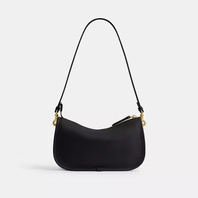 Coach Natural Grain Leather Waverly Bag Shoulder Bags Black