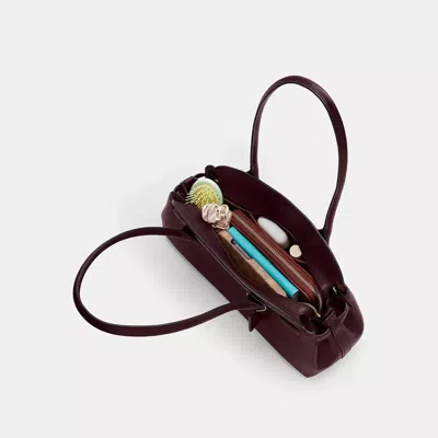 Coach Womens Empire 34 Leather Carryall Bag Maple In Multi