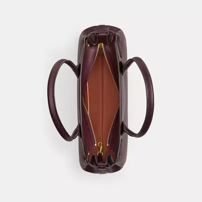 Coach Womens Empire 34 Leather Carryall Bag Maple In Multi