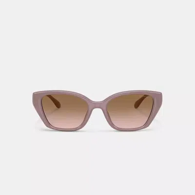 Coach C Hardware Square Cat Eye Sunglasses In Pink