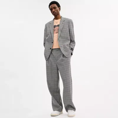 Coach Two Button Blazer In Gray