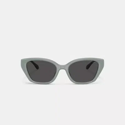 Coach C Hardware Square Cat Eye Sunglasses In Black