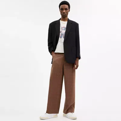 Coach Single Button Blazer In Blue