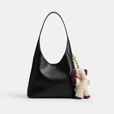 Coach Ellie Elephant Plushie Bag Charm In Shearling In Neutral