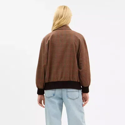 Coach Wool Blouson Jacket In Brown