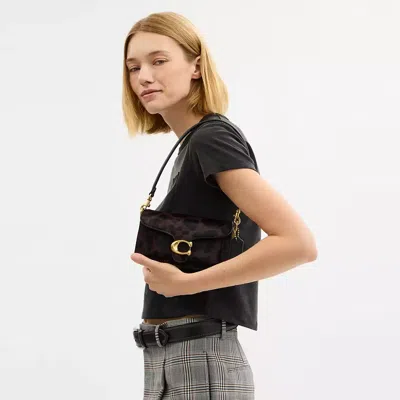 Coach Tabby Shoulder Bag 26 In Haircalf With Leopard Print In Brown