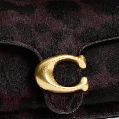 Coach Tabby Shoulder Bag 26 In Haircalf With Leopard Print In Brown
