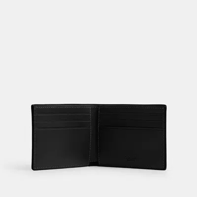 Coach Slim Billfold Wallet In Signature Canvas In Black