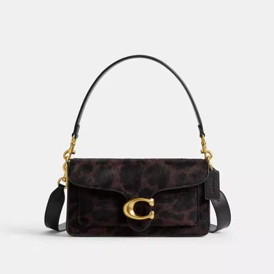 Coach Tabby Shoulder Bag 26 In Haircalf With Leopard Print In Brown