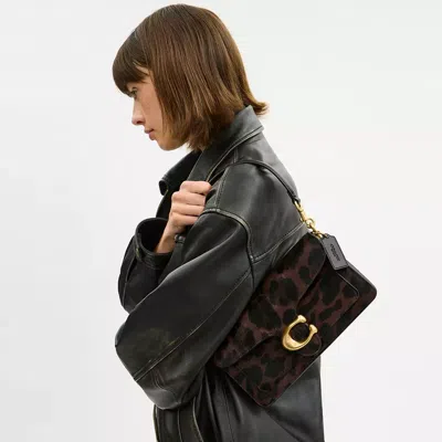 Coach Tabby Shoulder Bag 26 In Haircalf With Leopard Print In Brown
