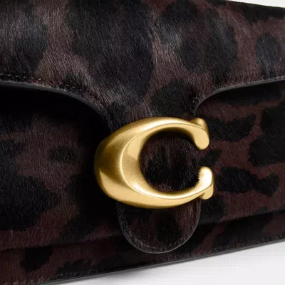 Coach Tabby Shoulder Bag 26 In Haircalf With Leopard Print In Brown