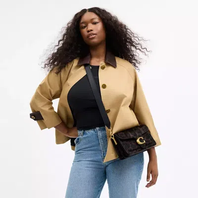 Coach Tabby Shoulder Bag 26 In Haircalf With Leopard Print In Brown