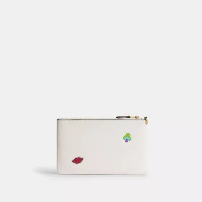 Coach Essential Small Wristlet With Sticker Print In Multi