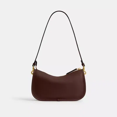 Coach Waverly Shoulder Bag With Embossed Logo In Brown