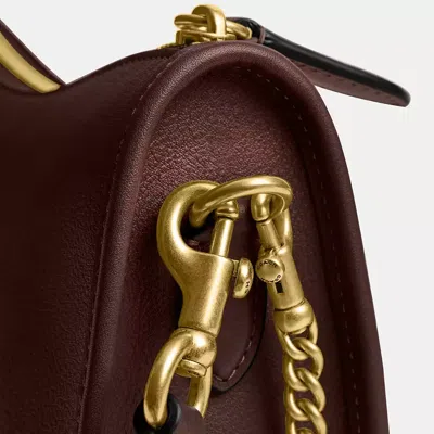 Coach Waverly Shoulder Bag With Embossed Logo In Brown