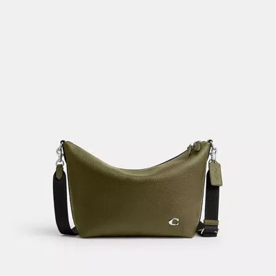 Coach Top Zip Messenger Bag In Green