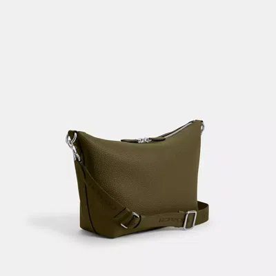 Coach Top Zip Messenger Bag In Green