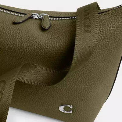 Coach Top Zip Messenger Bag In Green