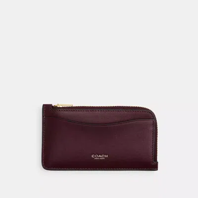 Coach New York Zip Card Case In Colorblock