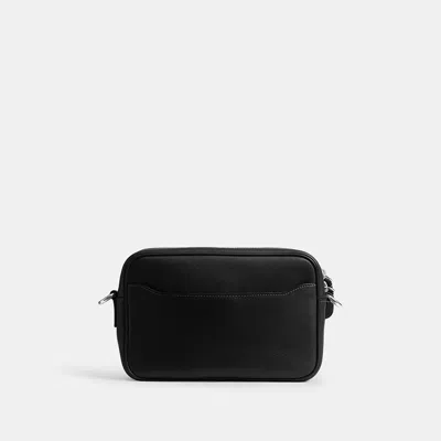 Coach Radio Zip Messenger Bag In Black