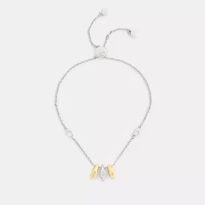 Coach Signet Slider Bracelet In Metallic