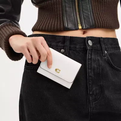 Coach Essential Flap Card Case In Multi