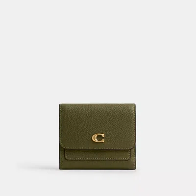 Coach Mila Small Flap Wallet In Green
