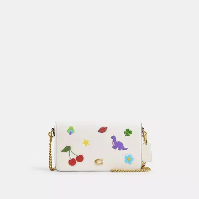 Coach Mila Crossbody Bag With Sticker Print In White