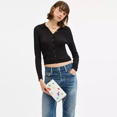 Coach Mila Crossbody Bag With Sticker Print In White