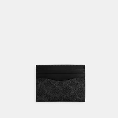 Coach Card Case In Signature Canvas