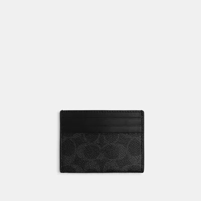 Coach Card Case In Signature Canvas